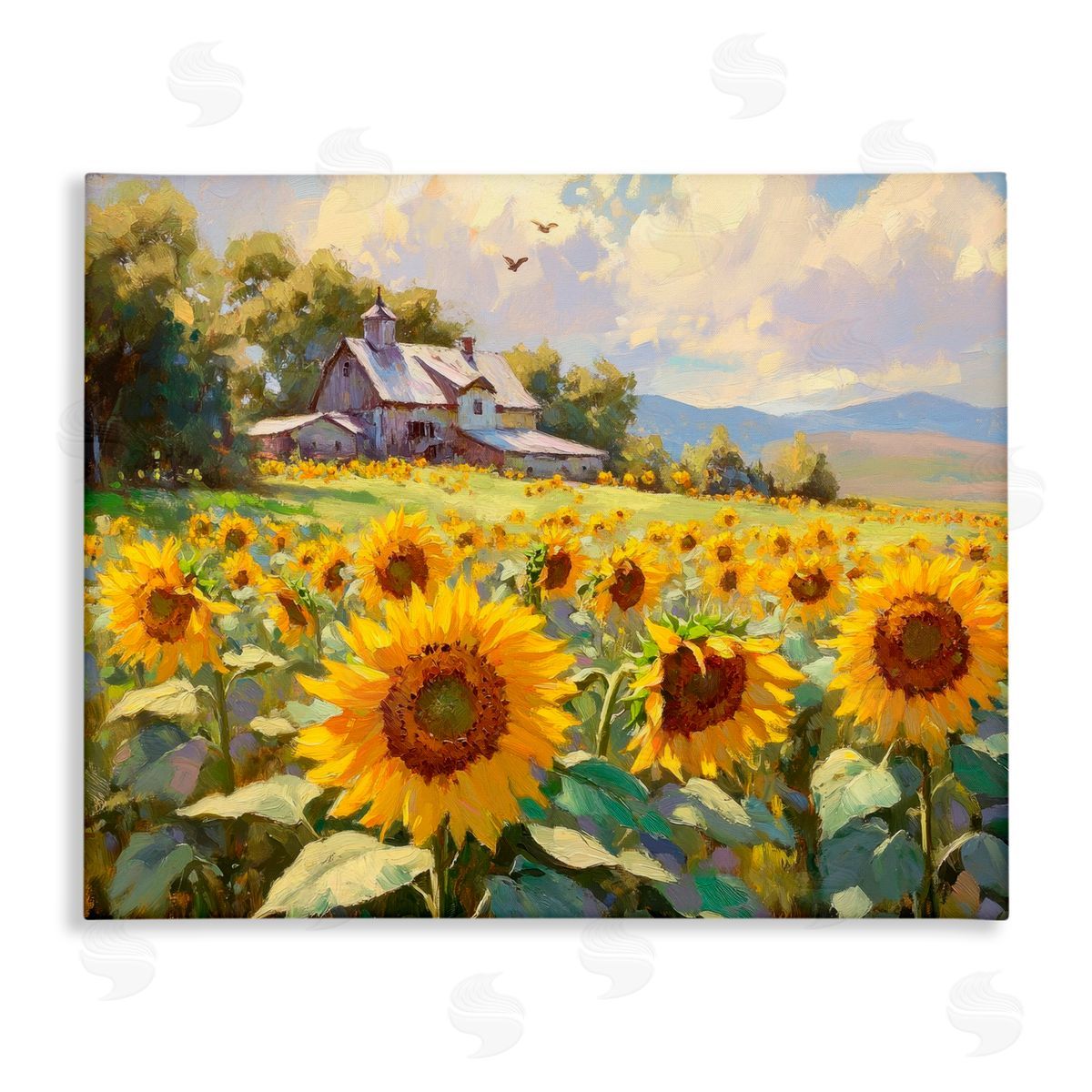 Petal Prints Design Sunflower Church Floral Field Canvas Wall Art Print