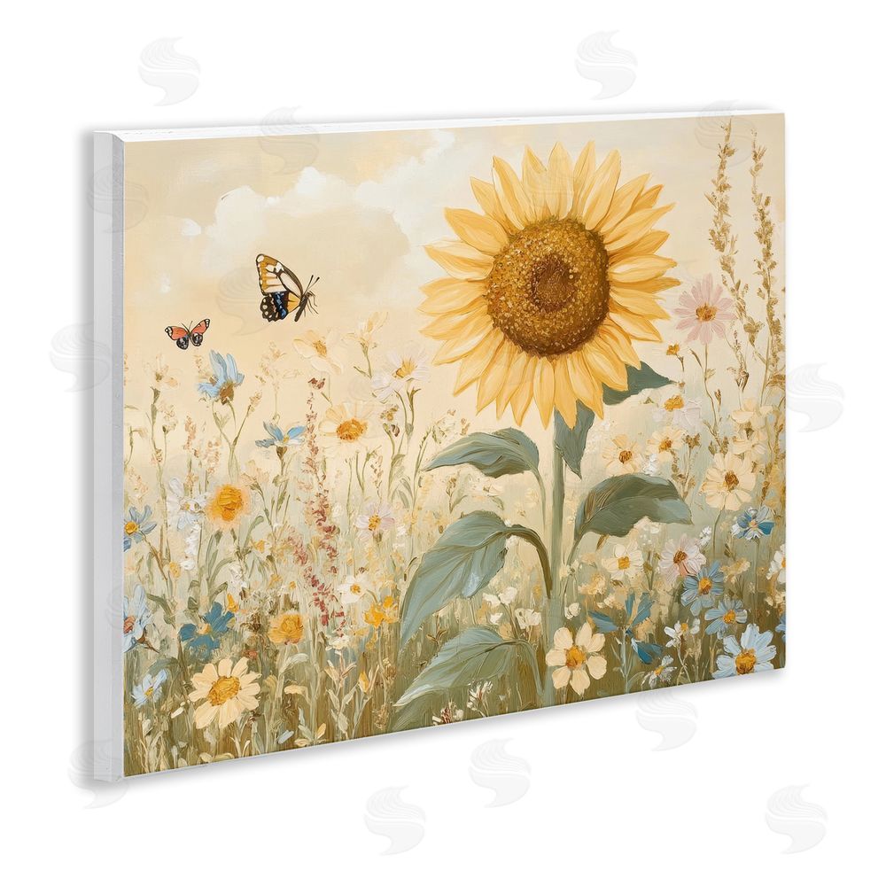 Petal Prints Design Sunflower Wonder Floral Meadow Wall Plaque Art Print