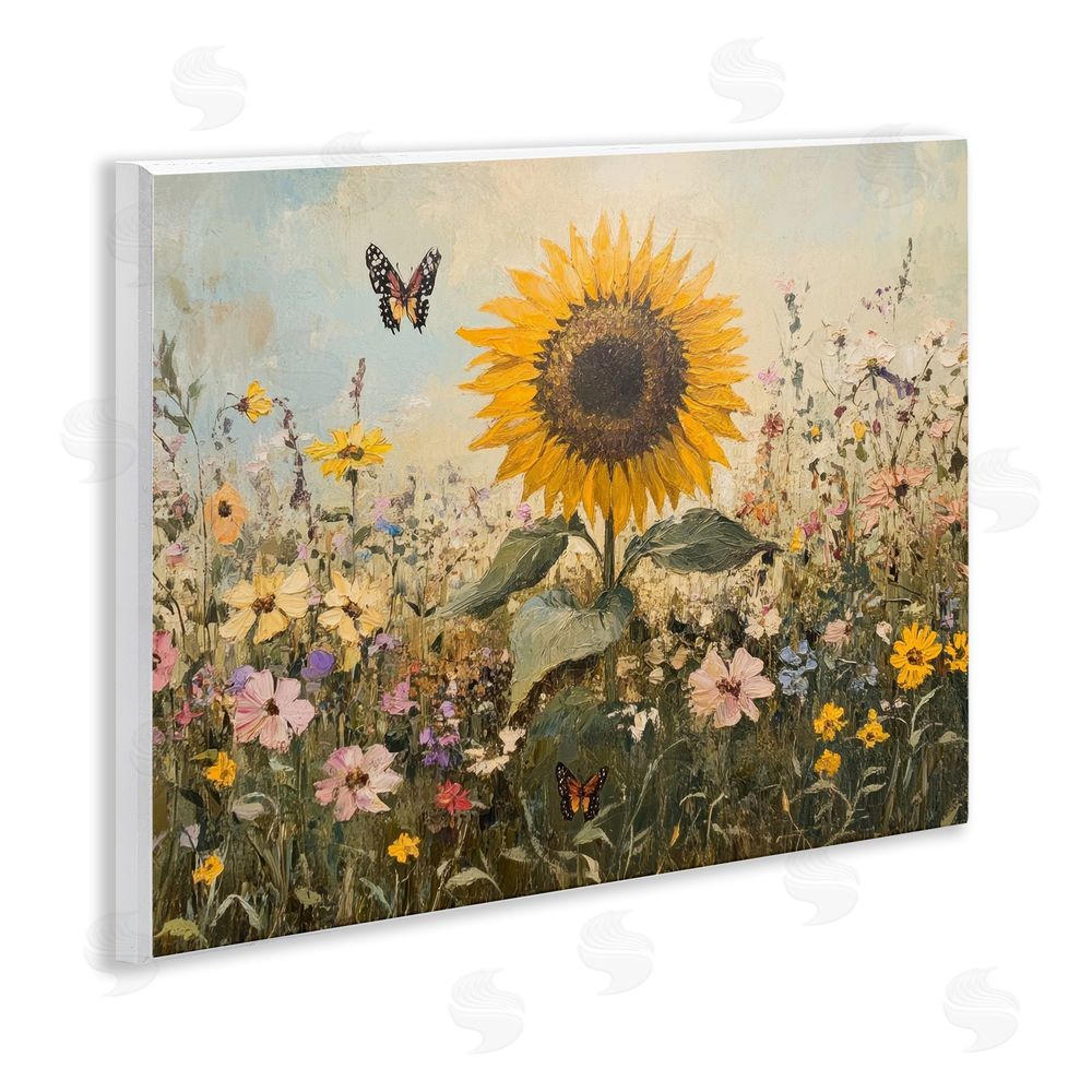 Petal Prints Design Sunflower Wonder Summer Meadow Wall Plaque Art Print