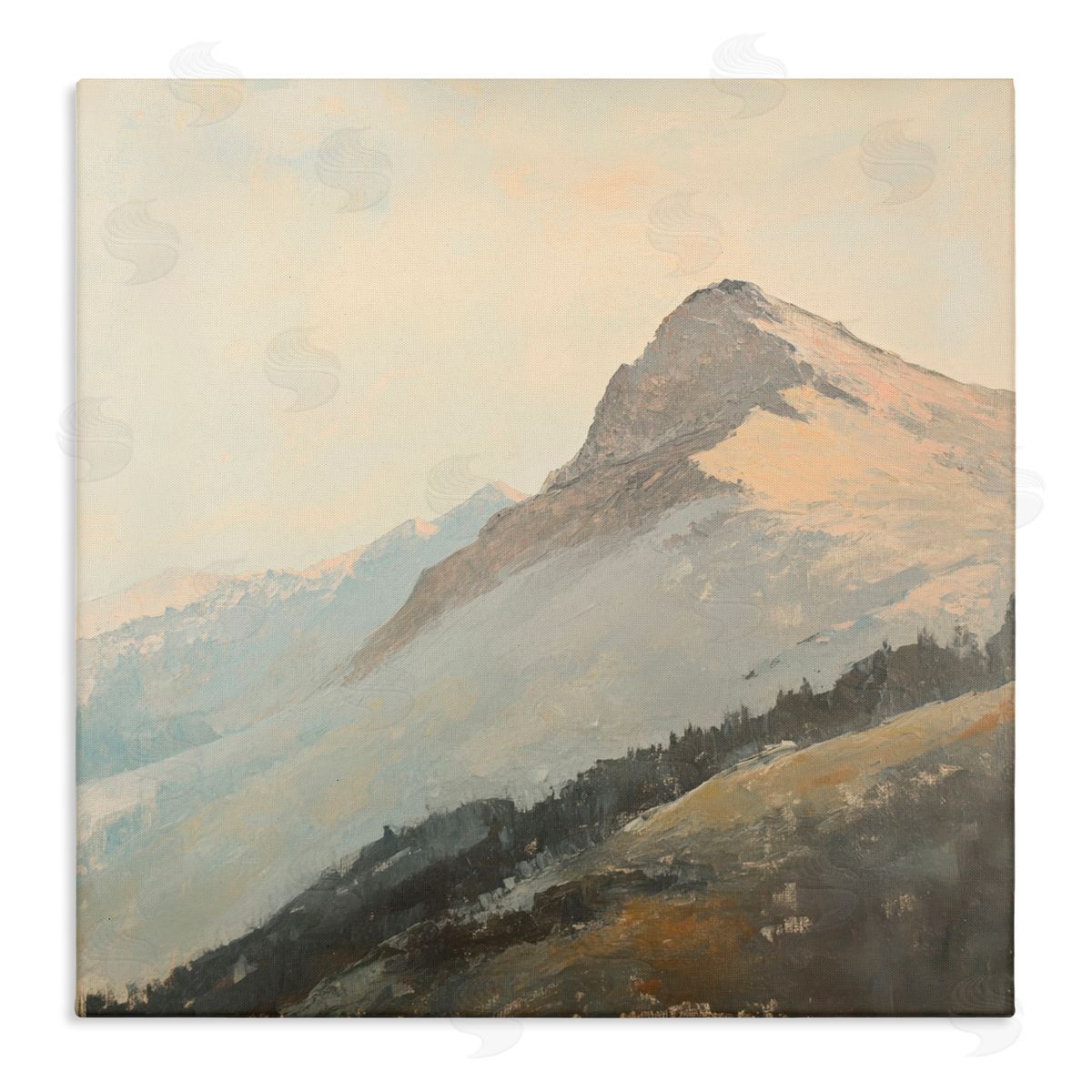 Petal Prints Design Mountain Vista Cliff Landscape Canvas Wall Art Print