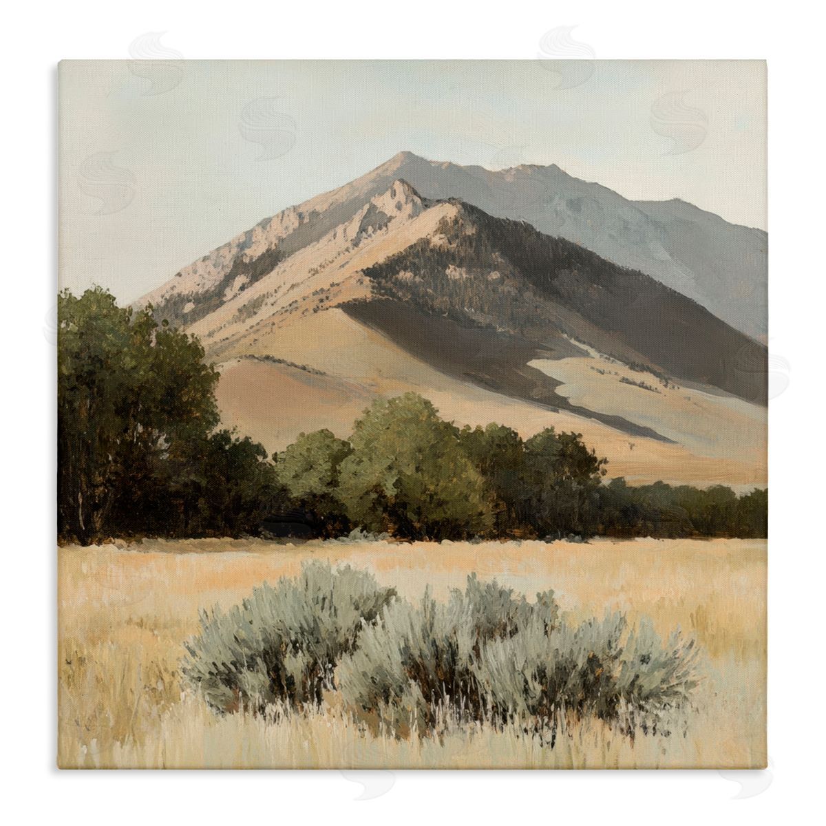 Petal Prints Design Mountain Ridgeline Landscape Canvas Wall Art Print