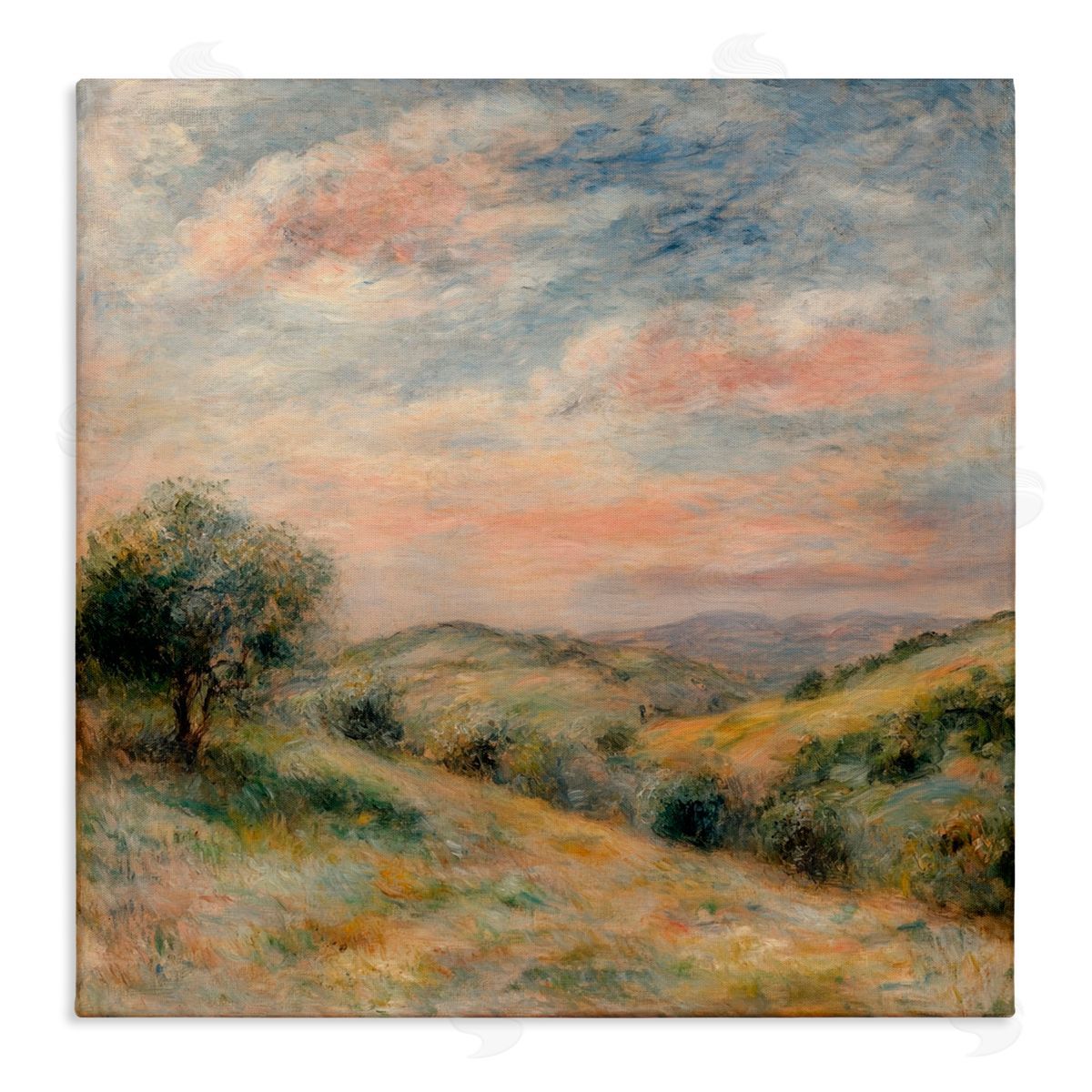 Petal Prints Design Springtime Hills Landscape Canvas Wall Art Print