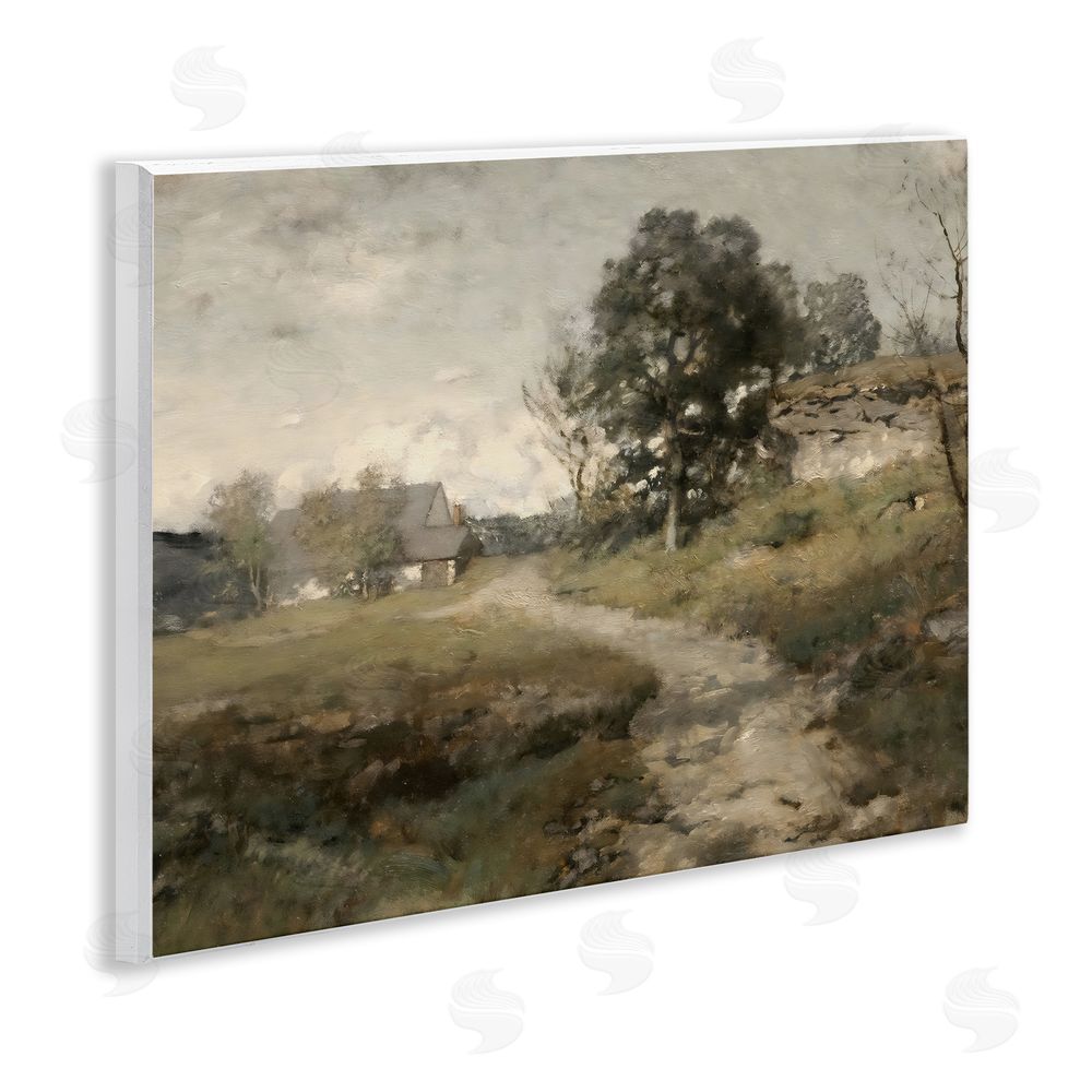 Riley B Vintage Farmhouse Scenic Landscape Wall Plaque Art Print