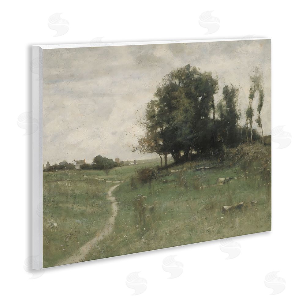 Riley B Vintage Farmhouse Countryside Path Wall Plaque Art Print