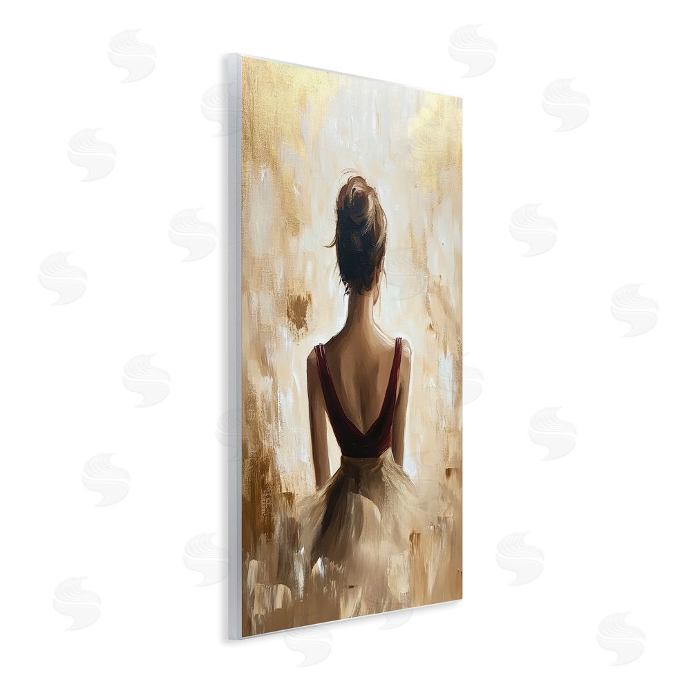Petal Prints Design Ballerina Figure Abstract Portrait Wall Plaque Art Print