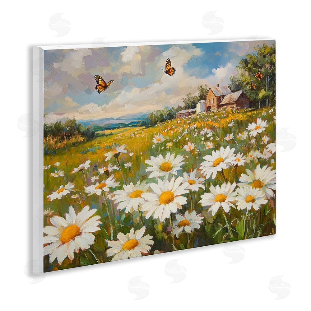 Petal Prints Design Butterfly Dream Daisy Field Wall Plaque Art Print