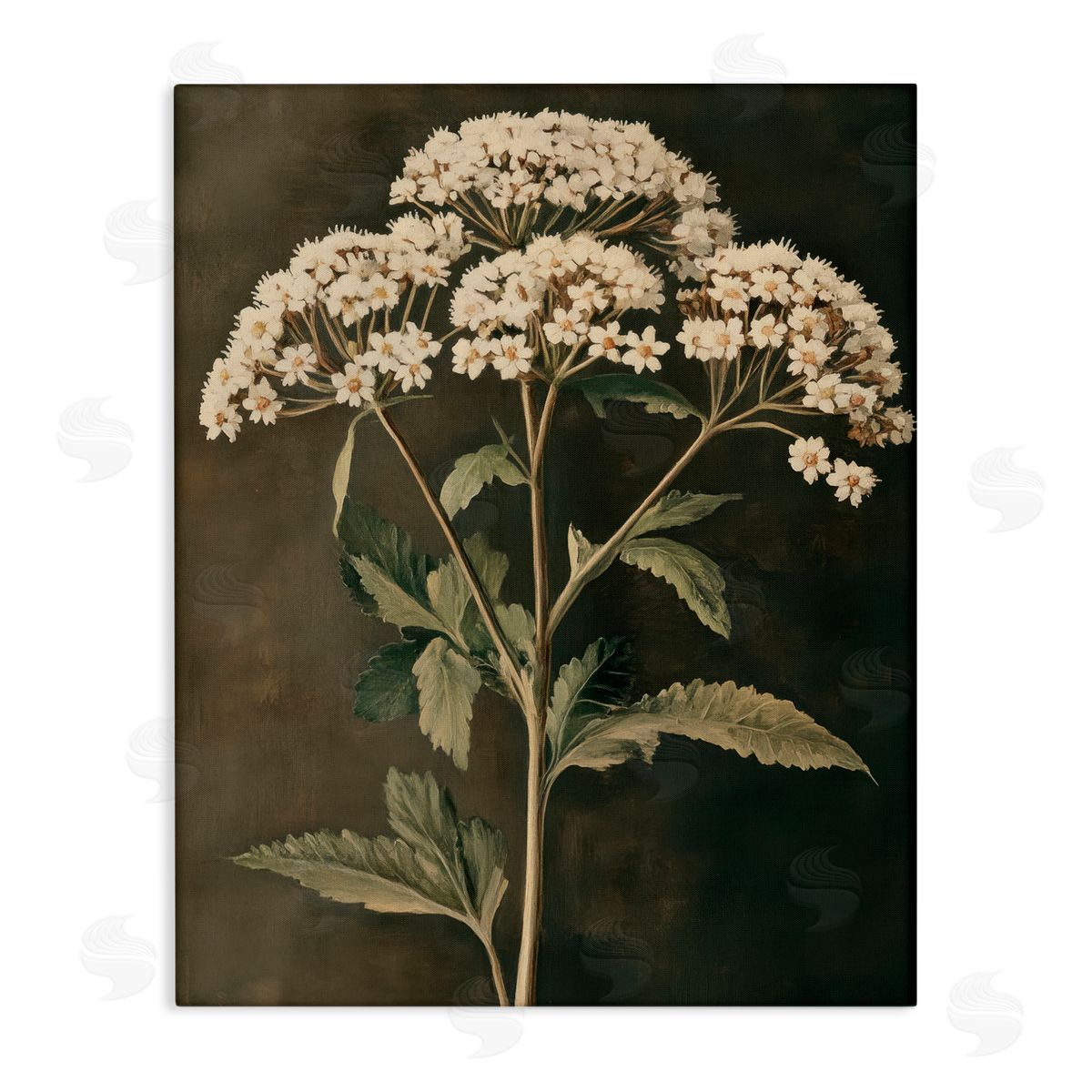 Petal Prints Design Sophisticated Floral Portrait Canvas Wall Art Print