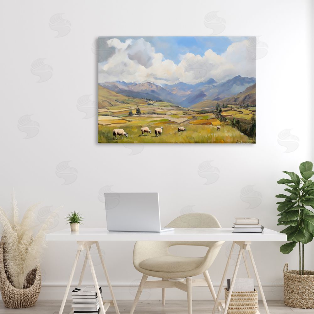 Franklyn Gregory Animals Grazing Farmland Canvas Art on Wall