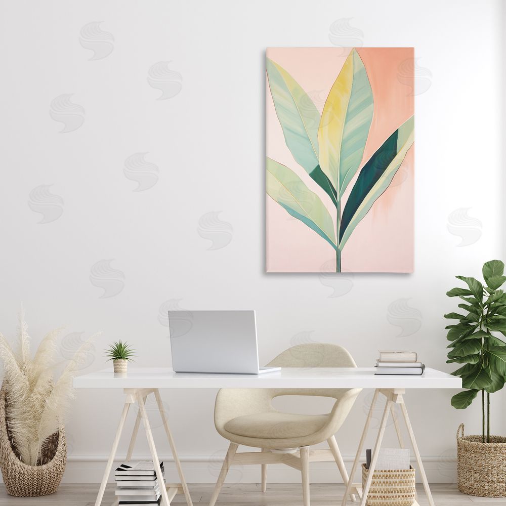 Sisi and Seb Tropical Pastel Plant Palms Canvas Art on Wall