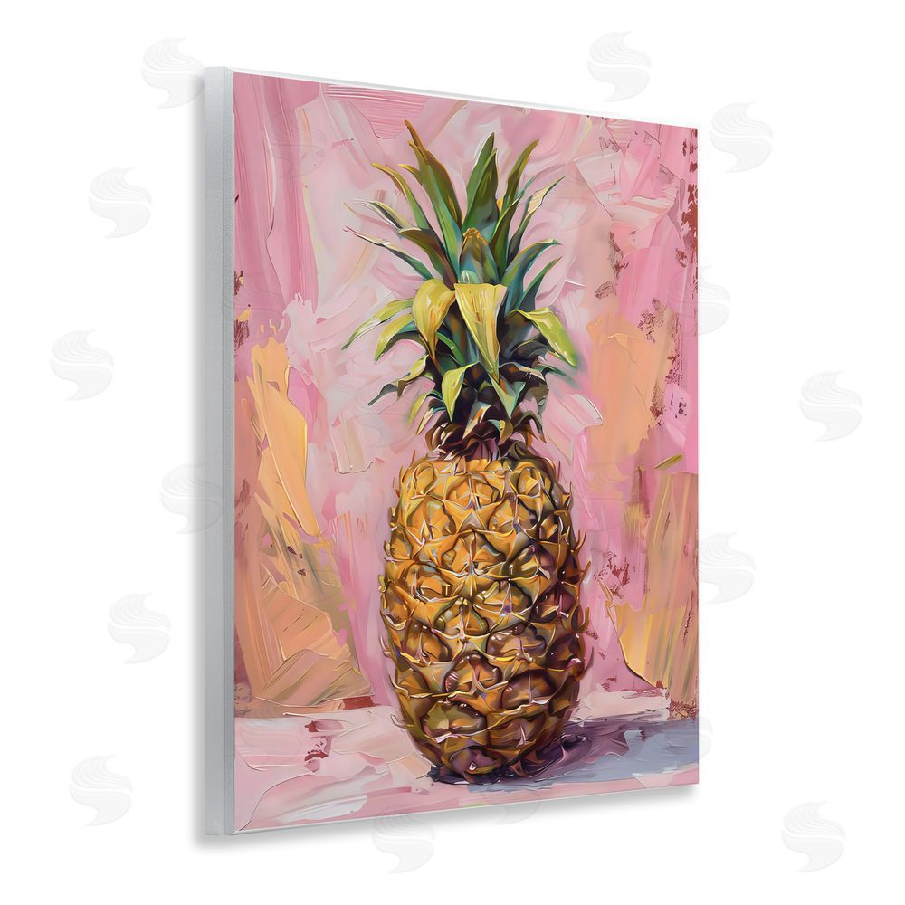 LSR Design Studio Pineapple Bliss over Pink Wall Plaque Art Print