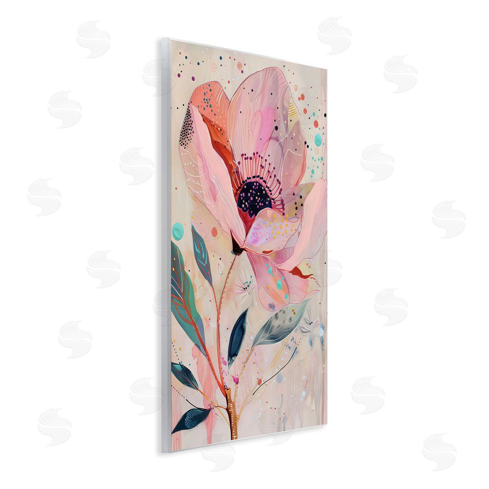LSR Design Studio Colorful Dots Pink Poppy Wall Plaque Art Print