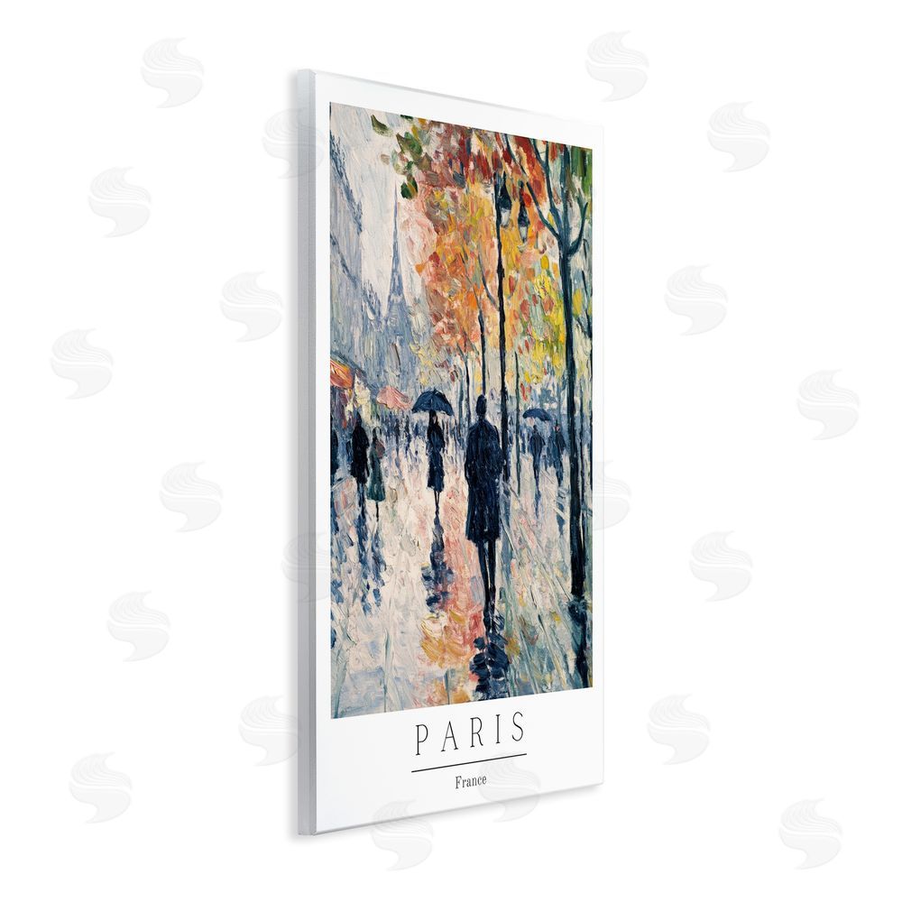 Petal Prints Design Autumnal Paris Street Scene Wall Plaque Art Print