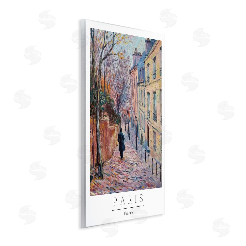 Petal Prints Design Fall Paris Street scene Wall Plaque Art Print