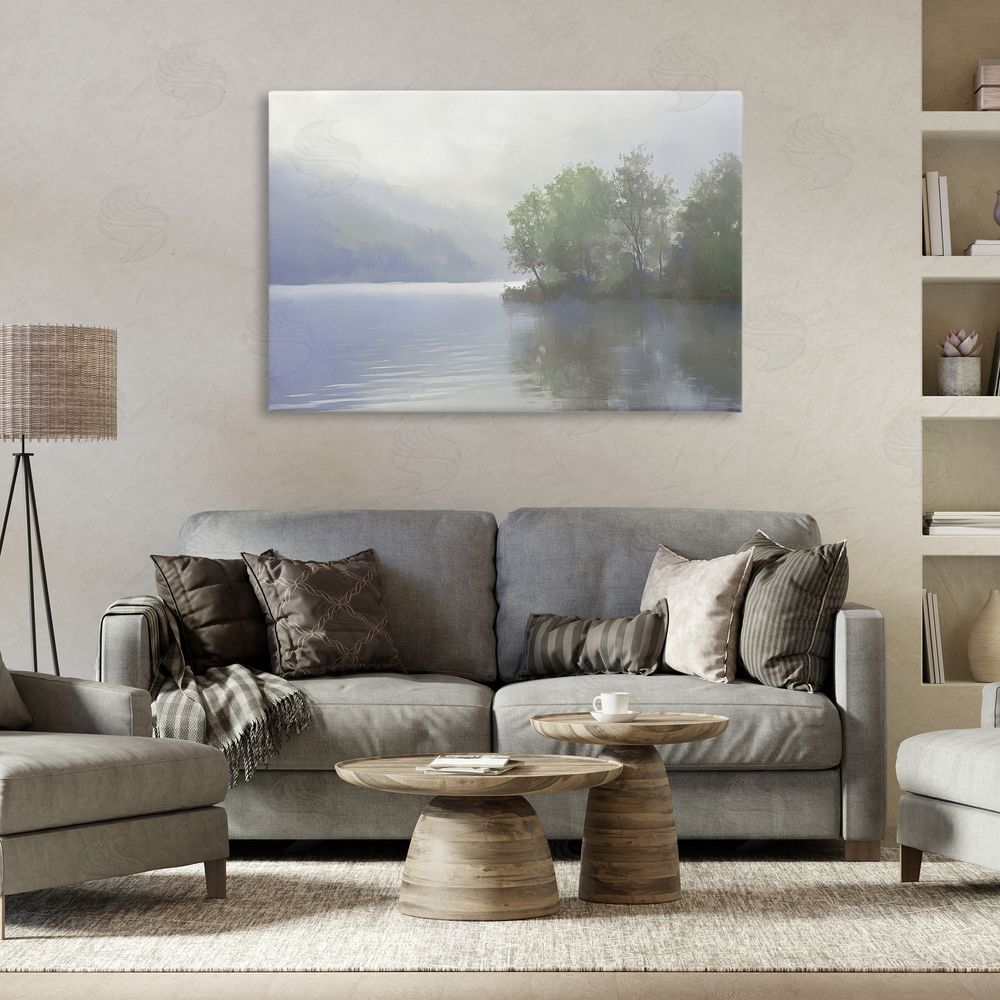 Gina Kelly Misty Morning Lake Landscape Canvas Art on Wall