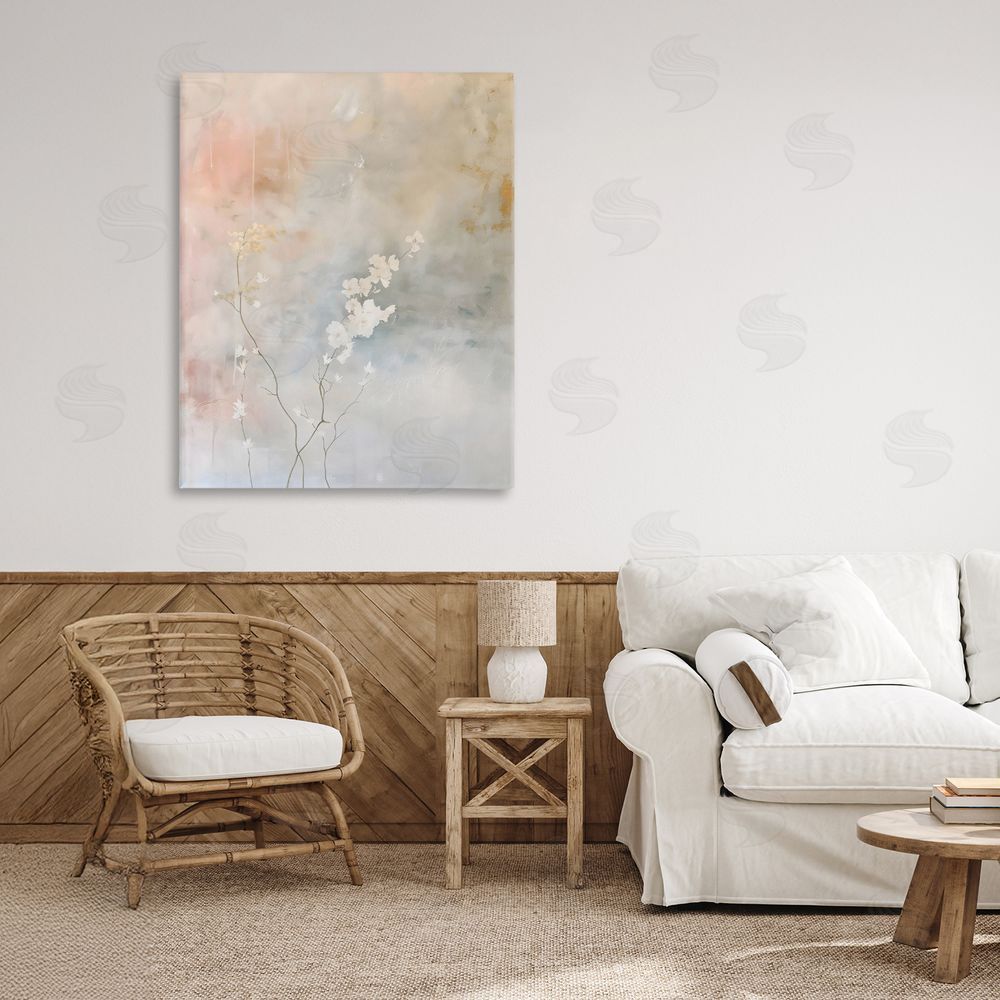 Creative Studio Pastel Blossom Abstract Floral Canvas Art on Wall