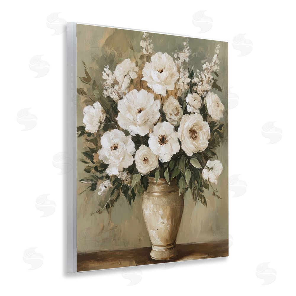 Petal Prints Design Antique Floral Blossom Arrangement Wall Plaque Art Print