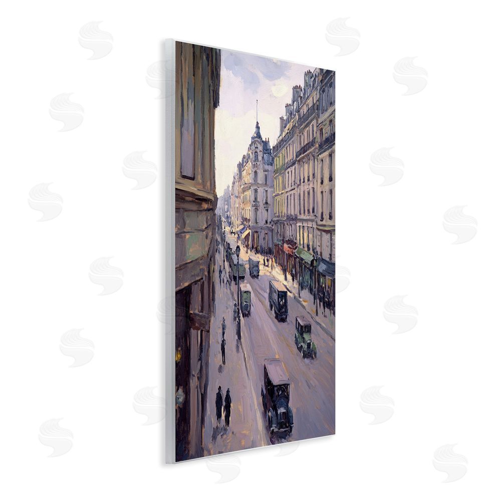 Petal Prints Design Vintage Paris Street Scene Wall Plaque Art Print