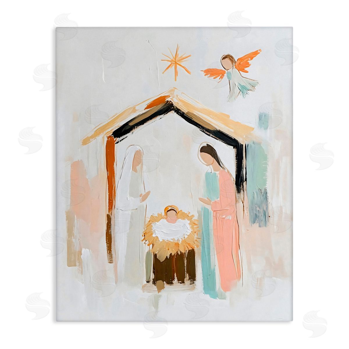 Creative Studio Holy Nativity Abstract Scene Canvas Wall Art Print