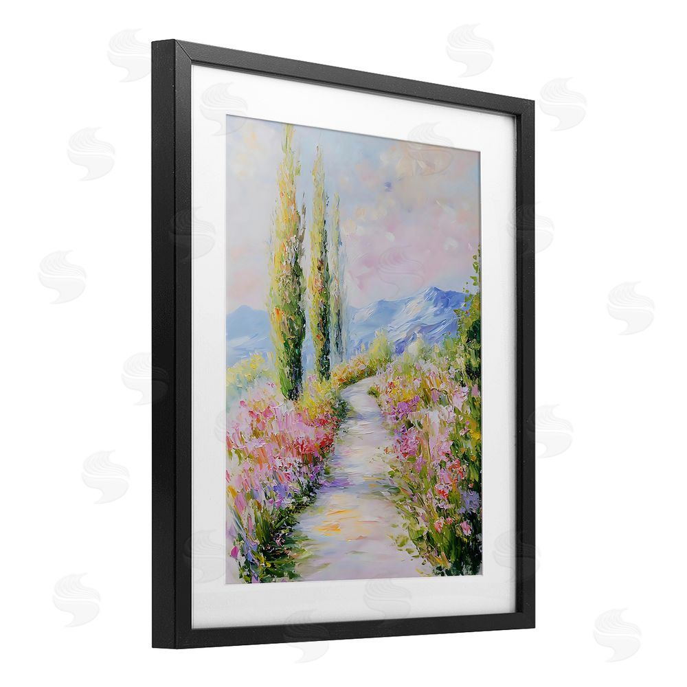 Creative Studio A Walk With Wildflowers Black Framed Print Under Glass Art