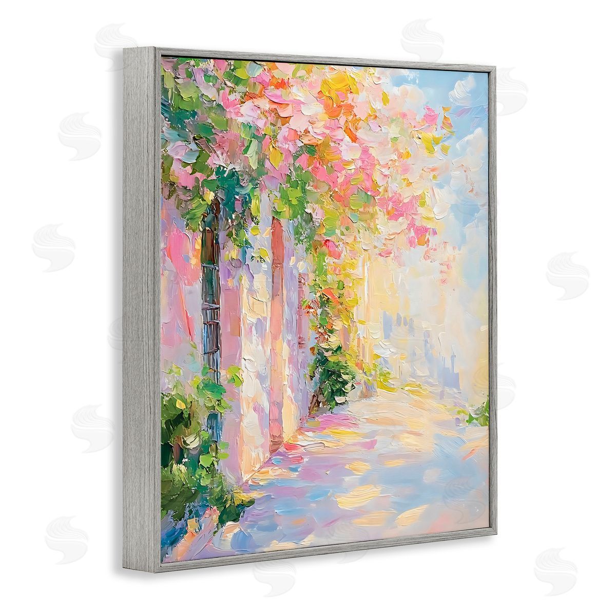 Creative Studio Quaint Village Home Gray Framed Giclee Art Print