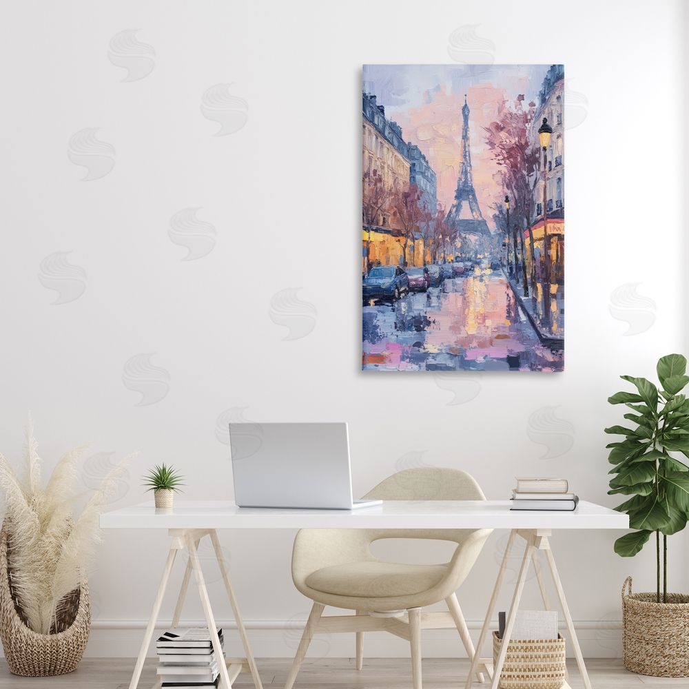 Petal Prints Design Paris Street Abstract City Canvas Art on Wall