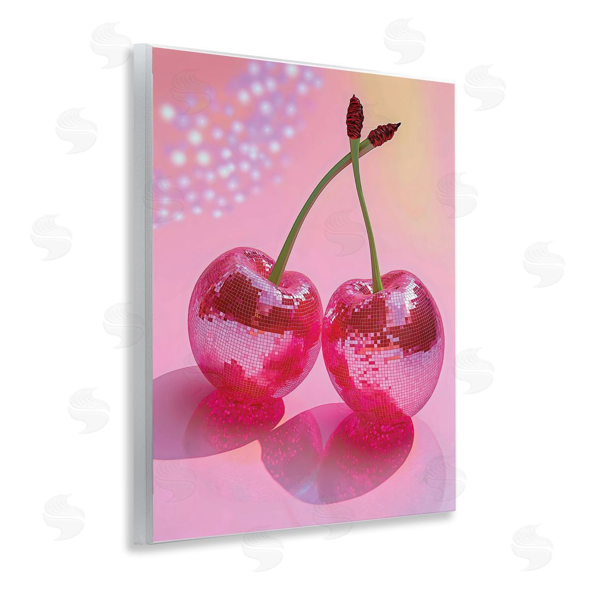 Creative Studio Double Disco Cherries Wall Plaque Art Print
