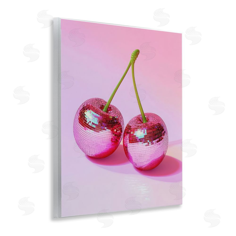 Creative Studio Pink Disco Cherries Wall Plaque Art Print