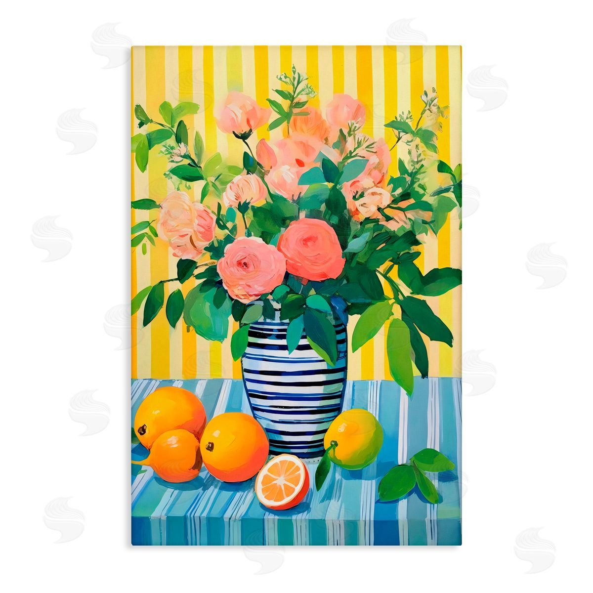 Creative Studio Citrus Floral Display Canvas Wall Art Print