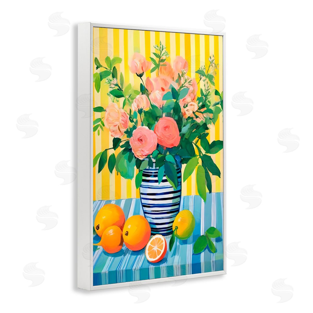 Creative Studio Citrus Floral Display White Frame Giclee Art Print