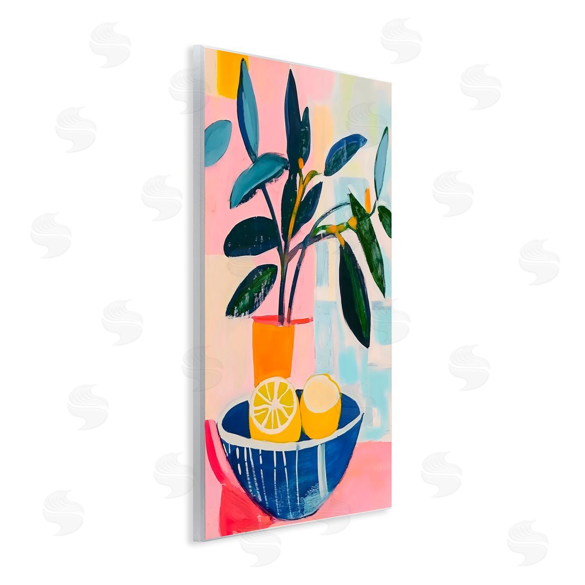 Creative Studio Lemon Bowl Table Setting Wall Plaque Art Print