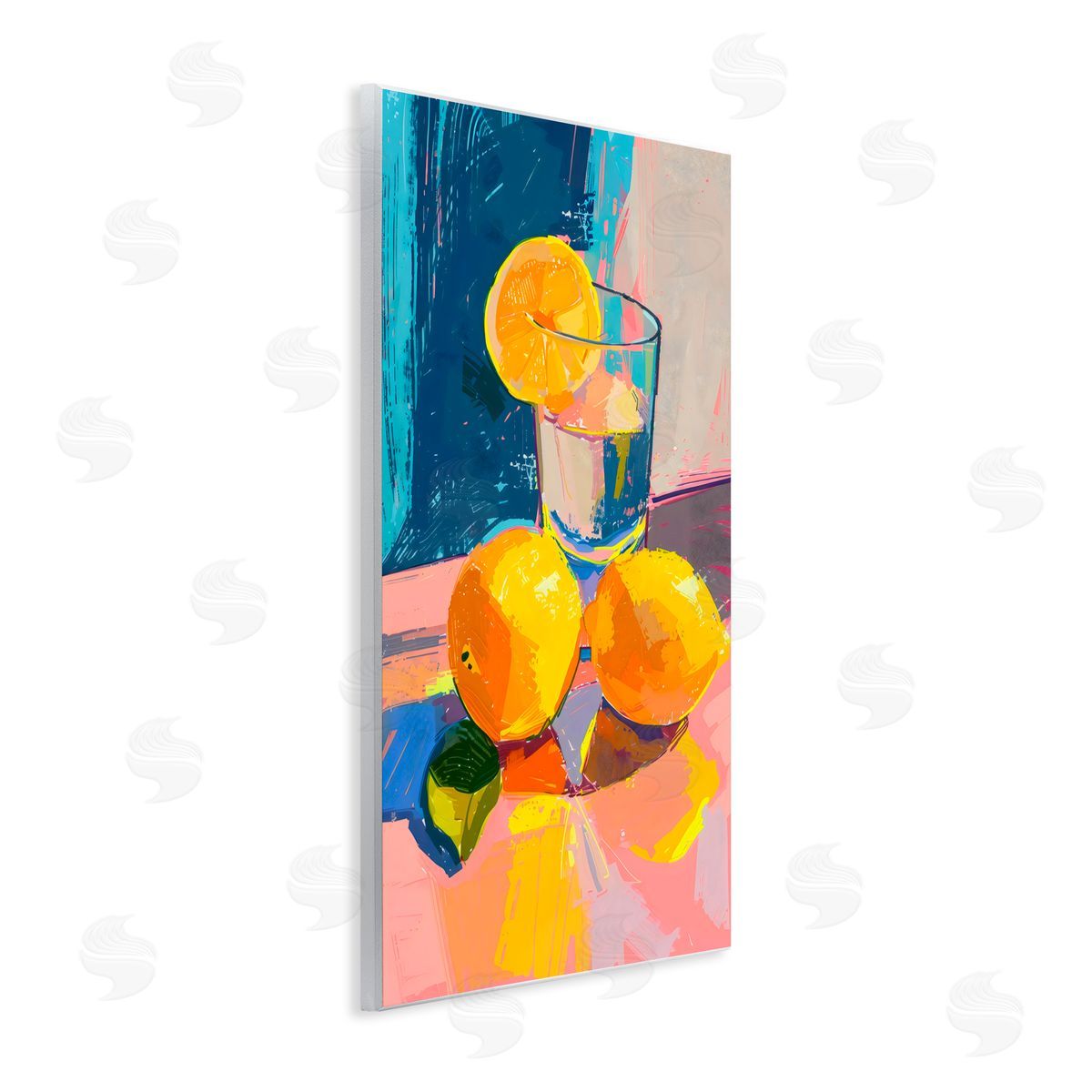 Creative Studio Lemon Water Table Spread Wall Plaque Art Print