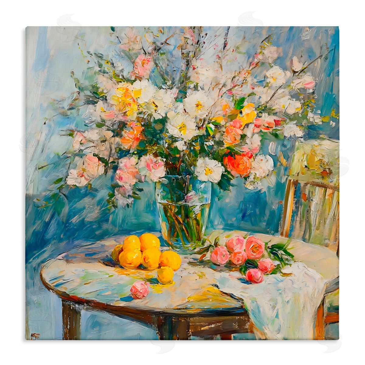 Creative Studio Citrus Breakfast Table Setting Canvas Wall Art Print