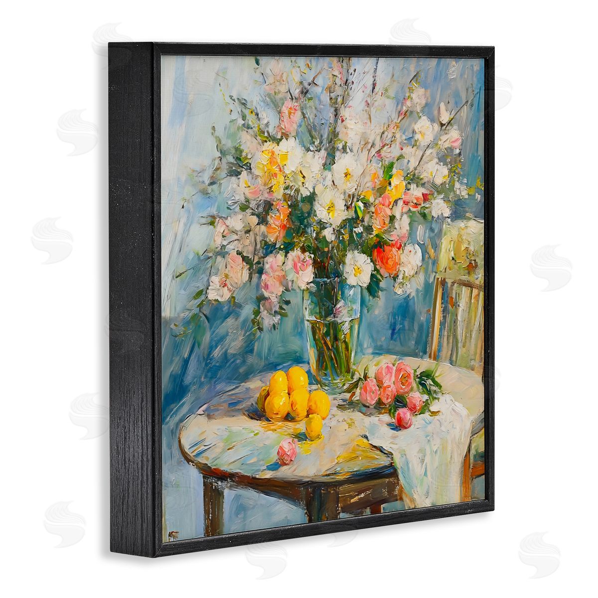 Creative Studio Citrus Breakfast Table Setting Black Framed Giclee Art Print