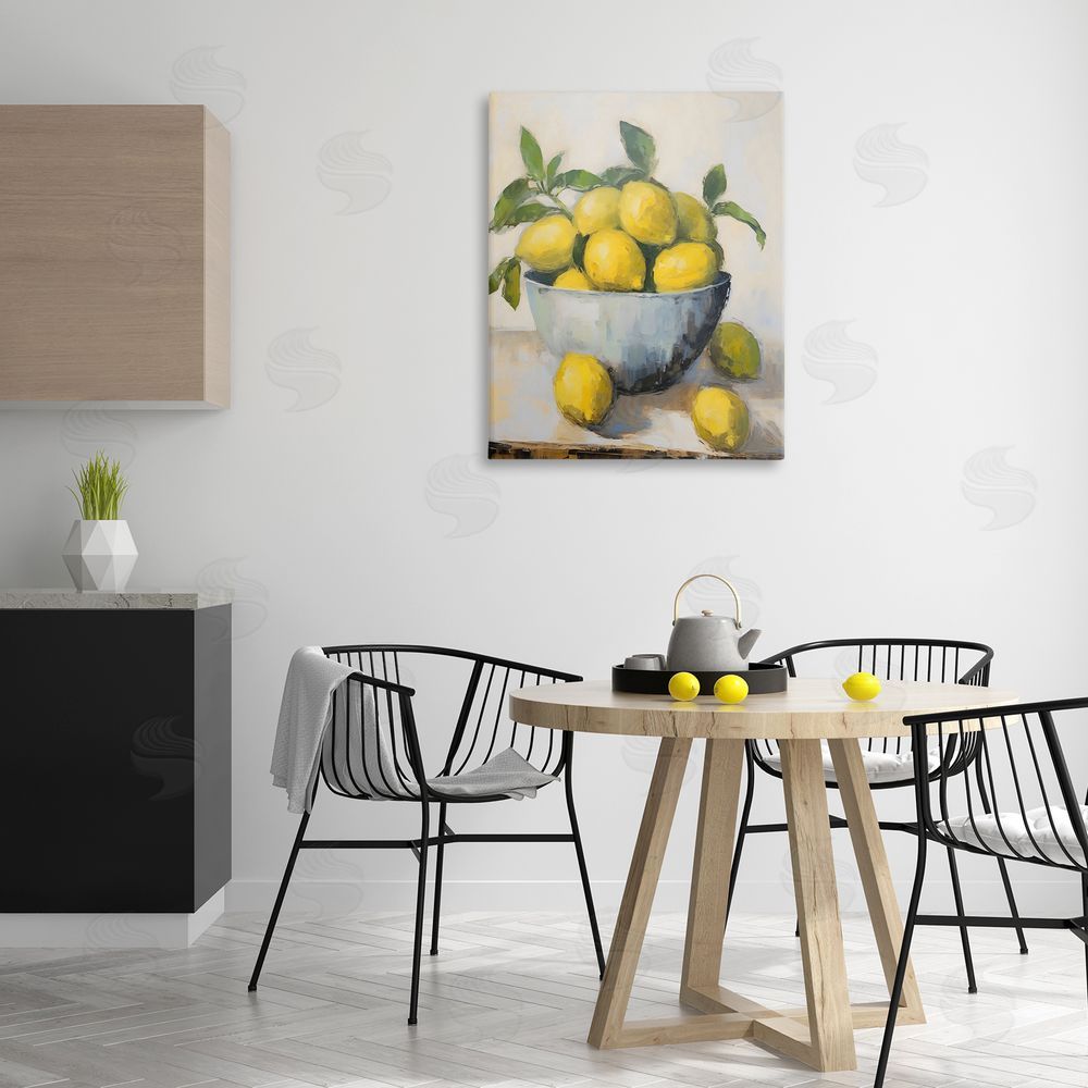 Creative Studio Lemon Still Life Bowl Printed Wall Art in Room