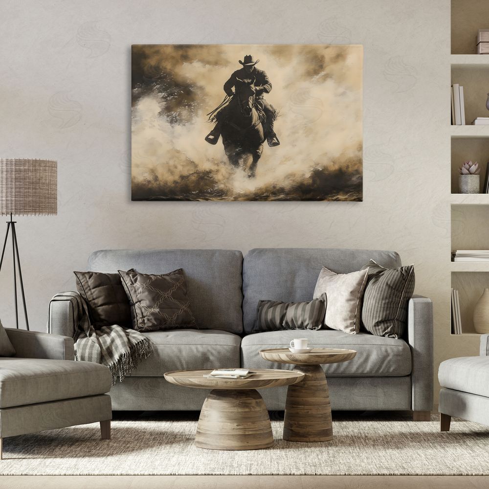 Franklyn Gregory Dusty Rodeo Cowboy Canvas Art on Wall