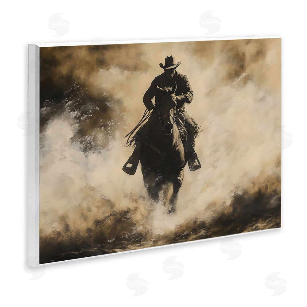 Franklyn Gregory Dusty Rodeo Cowboy Wall Plaque Art Print