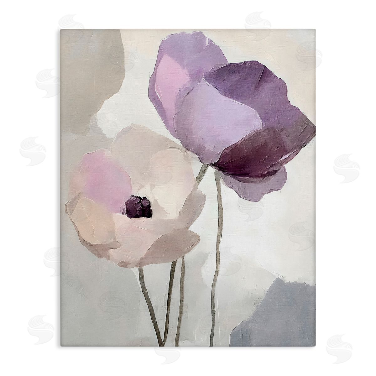 Riley B Lavender Haze Floral Pair Canvas Wall Art Print