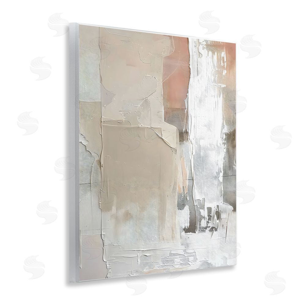 Riley B Subtle Blush Abstract Wall Plaque Art Print