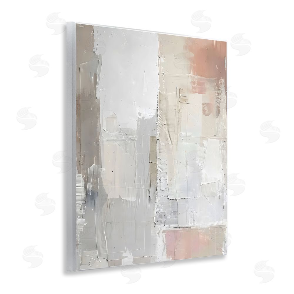Riley B Blue & Neutral Abstraction Wall Plaque Art Print