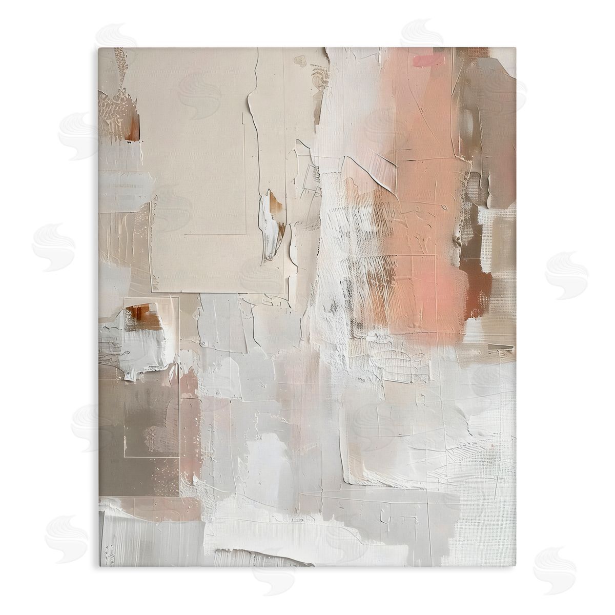 Riley B Blush & Neutrals Abstract Canvas Wall Art Print