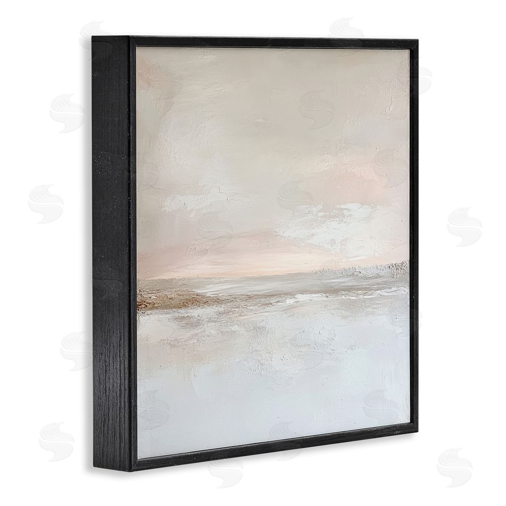 Petal Prints Design Muted Landscape Abstract Horizon Black Framed Giclee Wall Art Print