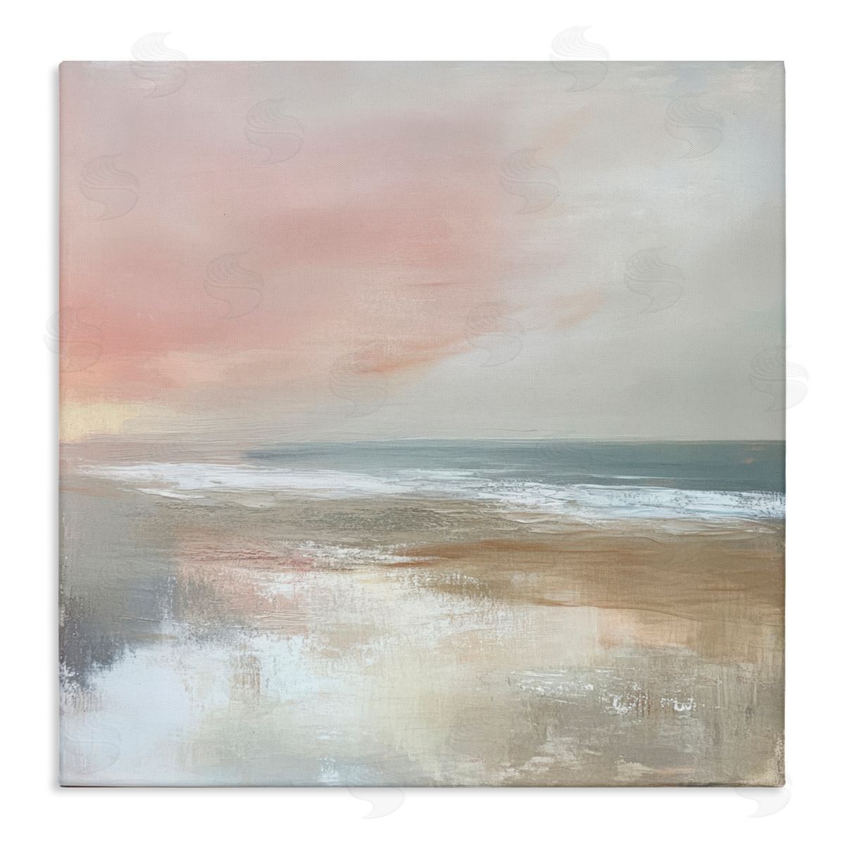 Petal Prints Design Muted Landscape Marsh Waters Canvas Wall Art Print