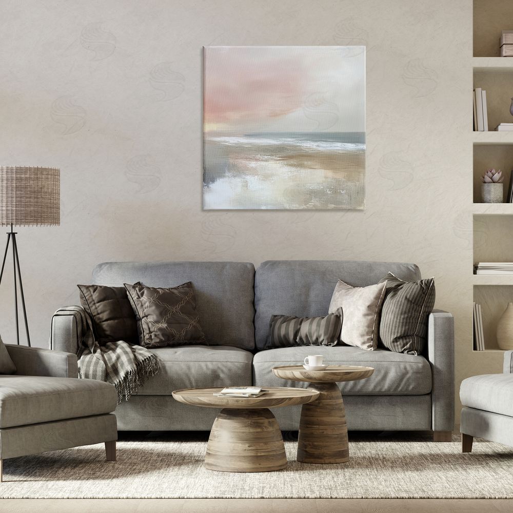 Petal Prints Design Muted Landscape Marsh Waters Canvas Art on Wall