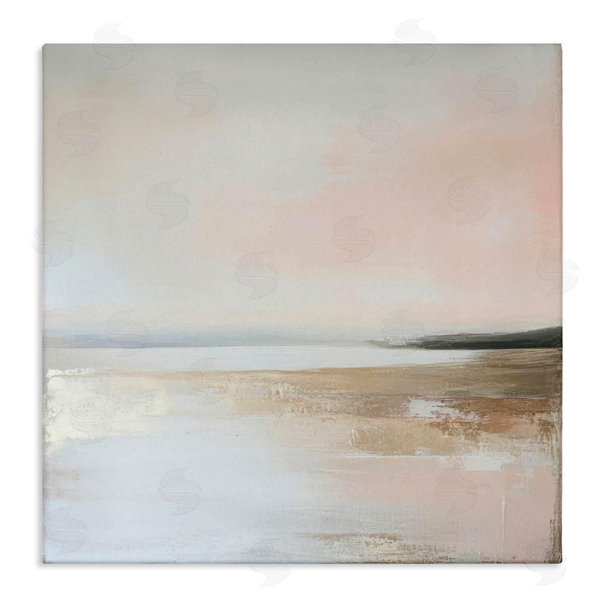 Petal Prints Design Muted Landscape Hidden Coast Canvas Wall Art Print