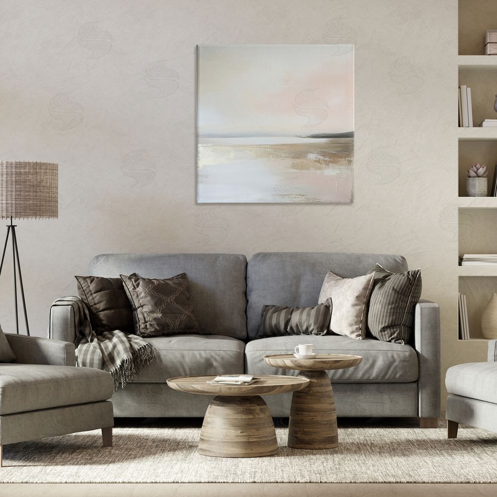 Petal Prints Design Muted Landscape Hidden Coast Canvas Art on Wall