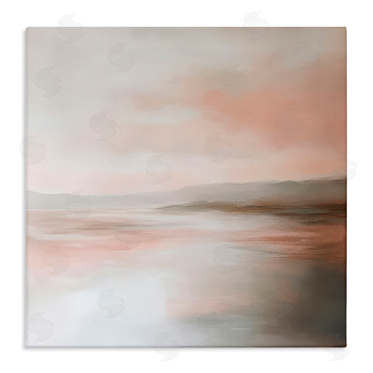Petal Prints Design Muted Landscape Abstract Coast Canvas Wall Art Print
