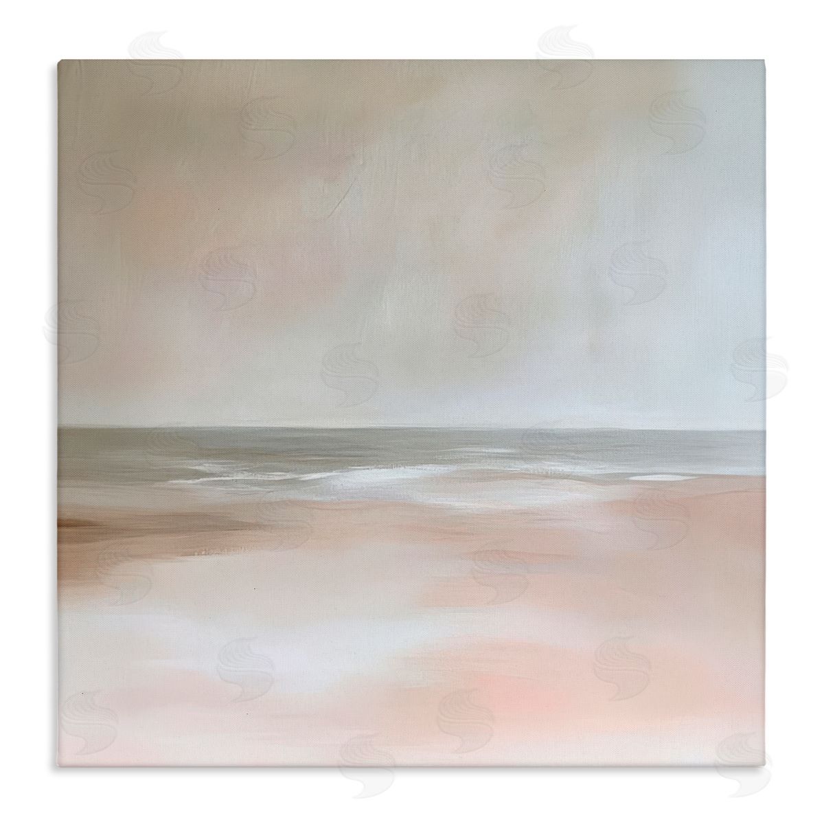 Petal Prints Design Muted Landscape Soft Coast Canvas Wall Art Print