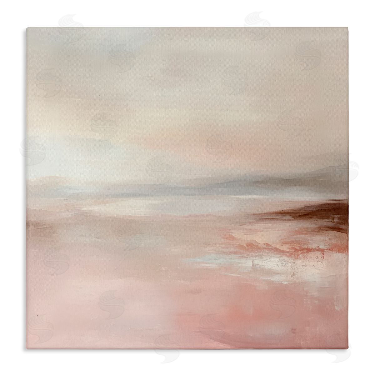 Petal Prints Design Muted Landscape Pink Tides Canvas Wall Art Print