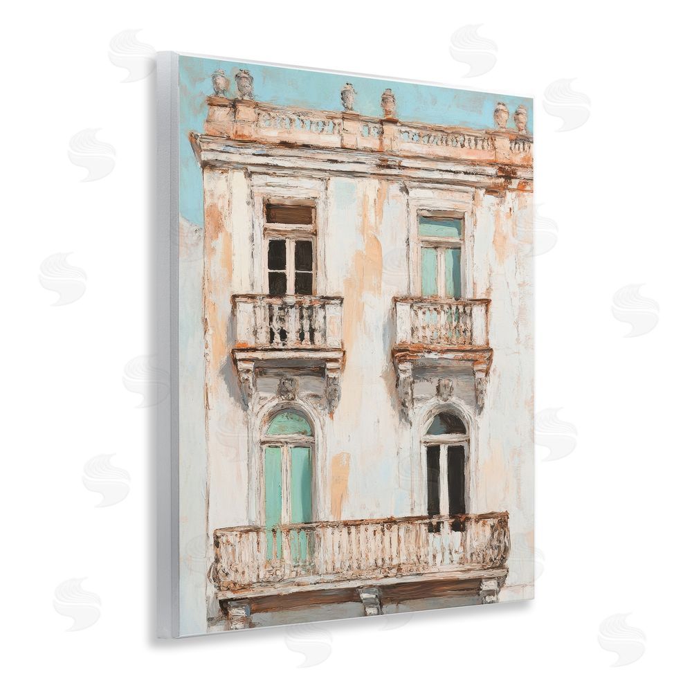 Petal Prints Design Aged Architecture City Buildings Wall Plaque Art Print