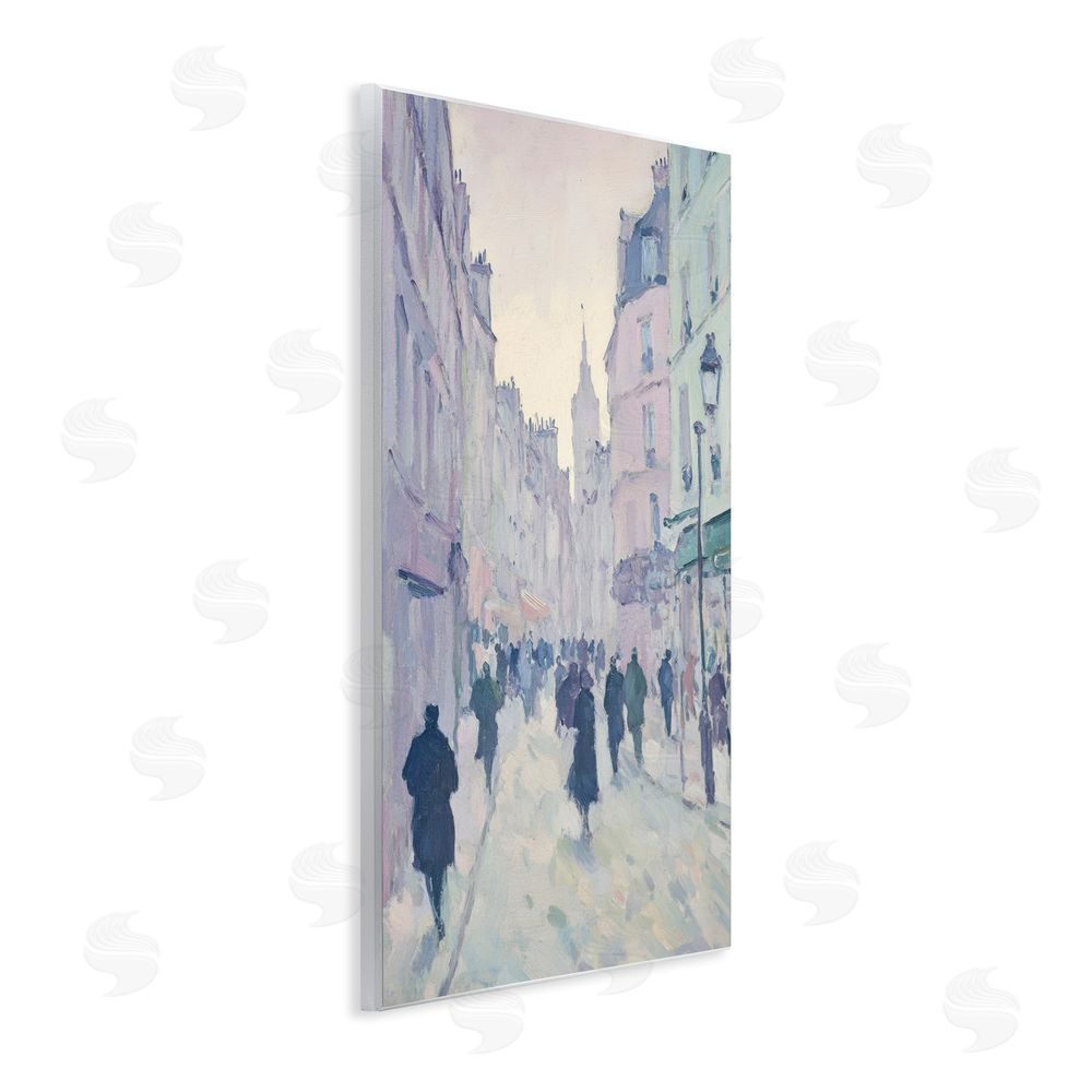 Petal Prints Design Blue Paris Street Scene Wall Plaque Art Print